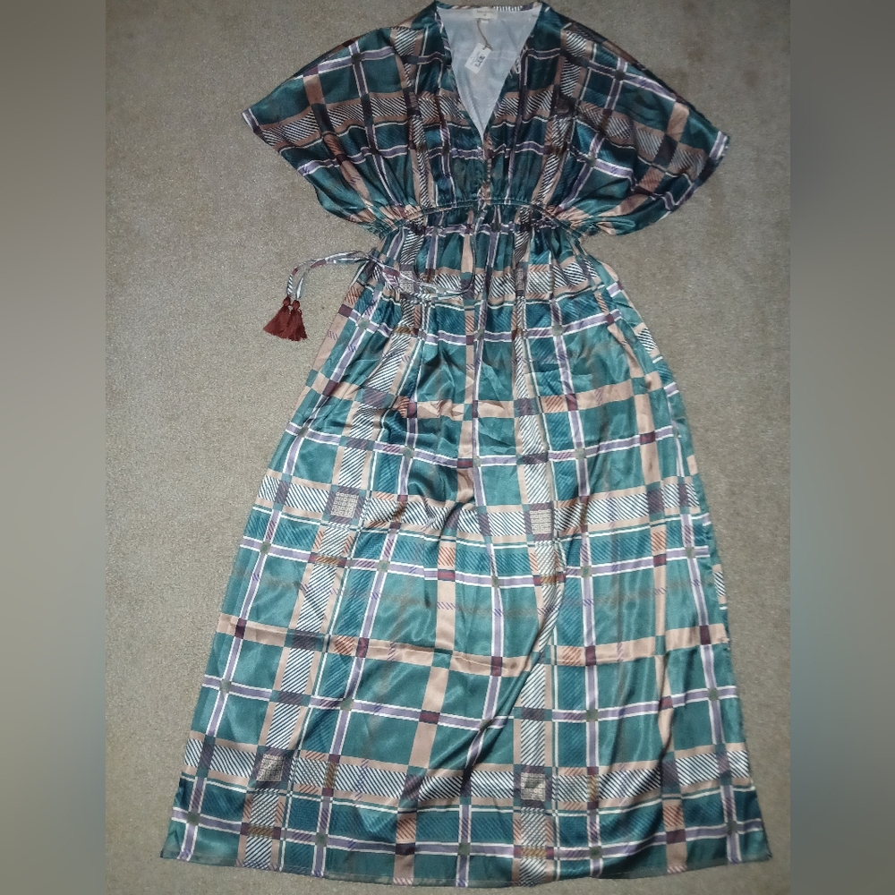 Womens Satin Kaftn Dress